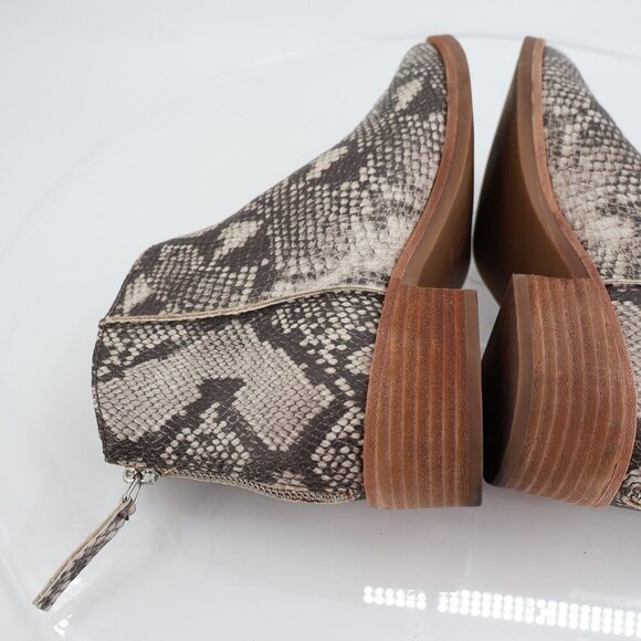 Dolce Vita Women's Tavin Boots Size 7.5 Snake Print Vegan Ankle Low Block Heel - Picture 6 of 11